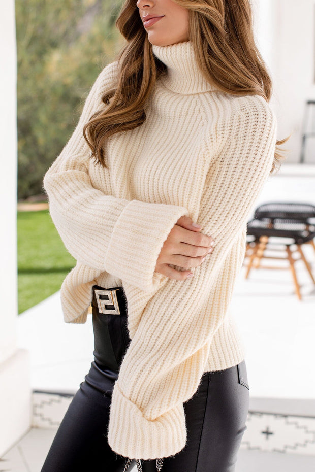 Skyler Cream Turtleneck Sweater