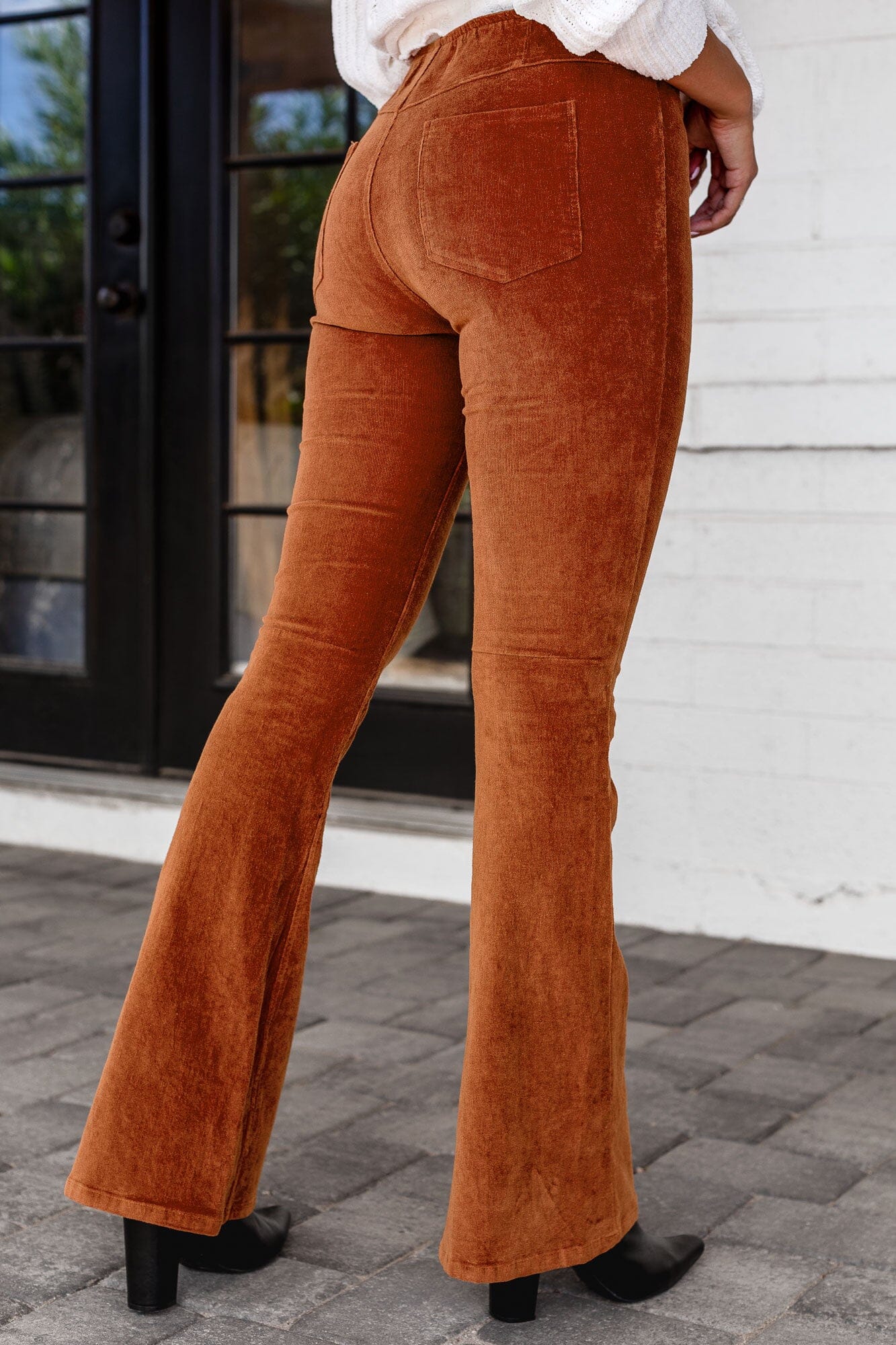 Shop Priceless Slater Brick Corduroy Flare Pants
