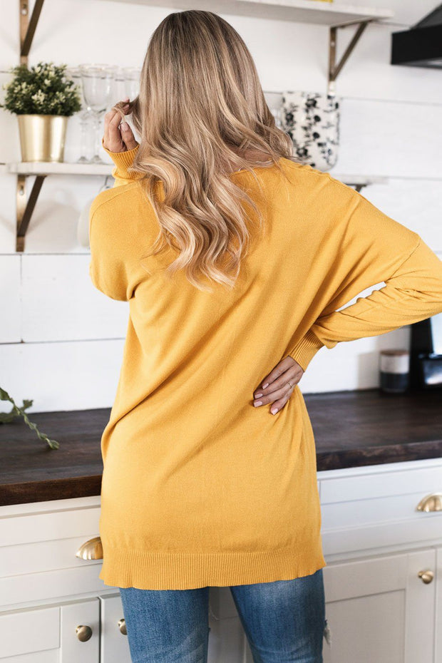 Mustard Oversized Sweater Top