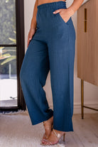 Navy Wide Leg Pants