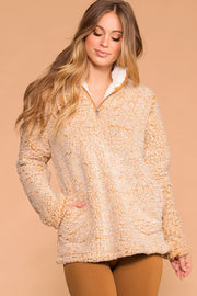 Snowstorm Mustard Sherpa Pullover Jacket Top | Shop Priceless