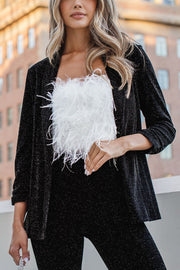 Starry Night Black Sparkle Blazer