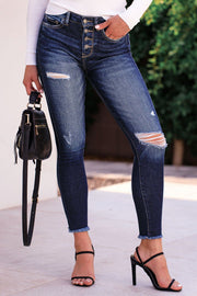 Distressed Denim Skinny Jeans