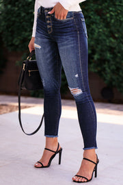 Distressed Denim Skinny Jeans