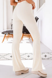 High Waisted Cream Pants