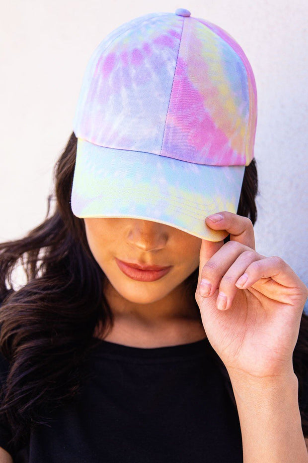 Pink Tie Dye Baseball Cap