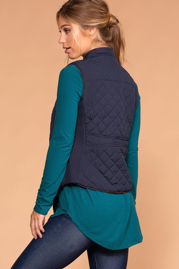Vail Quilted Vest - Navy | Shop Priceless
