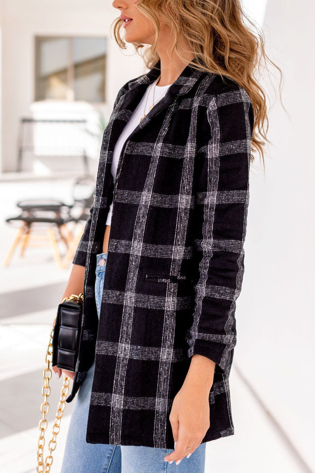 Black Plaid Blazer