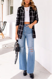 Black Plaid Blazer