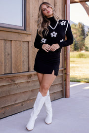 Black Knit Sweater Vest