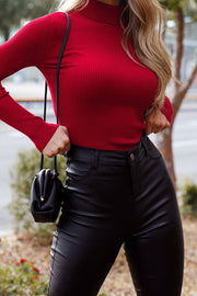 Black Vegan Leather Pants