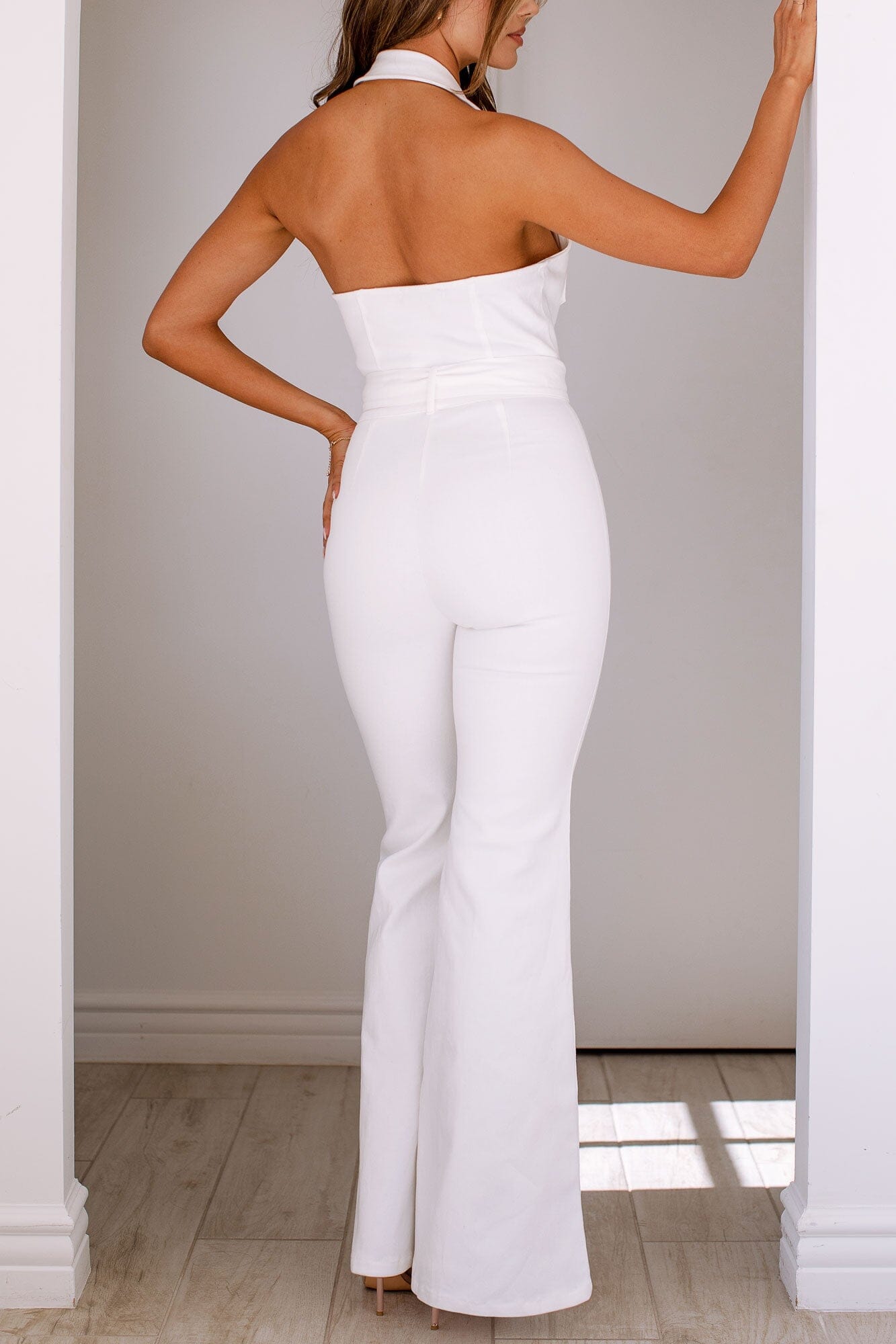 White Flared Jumpsuit