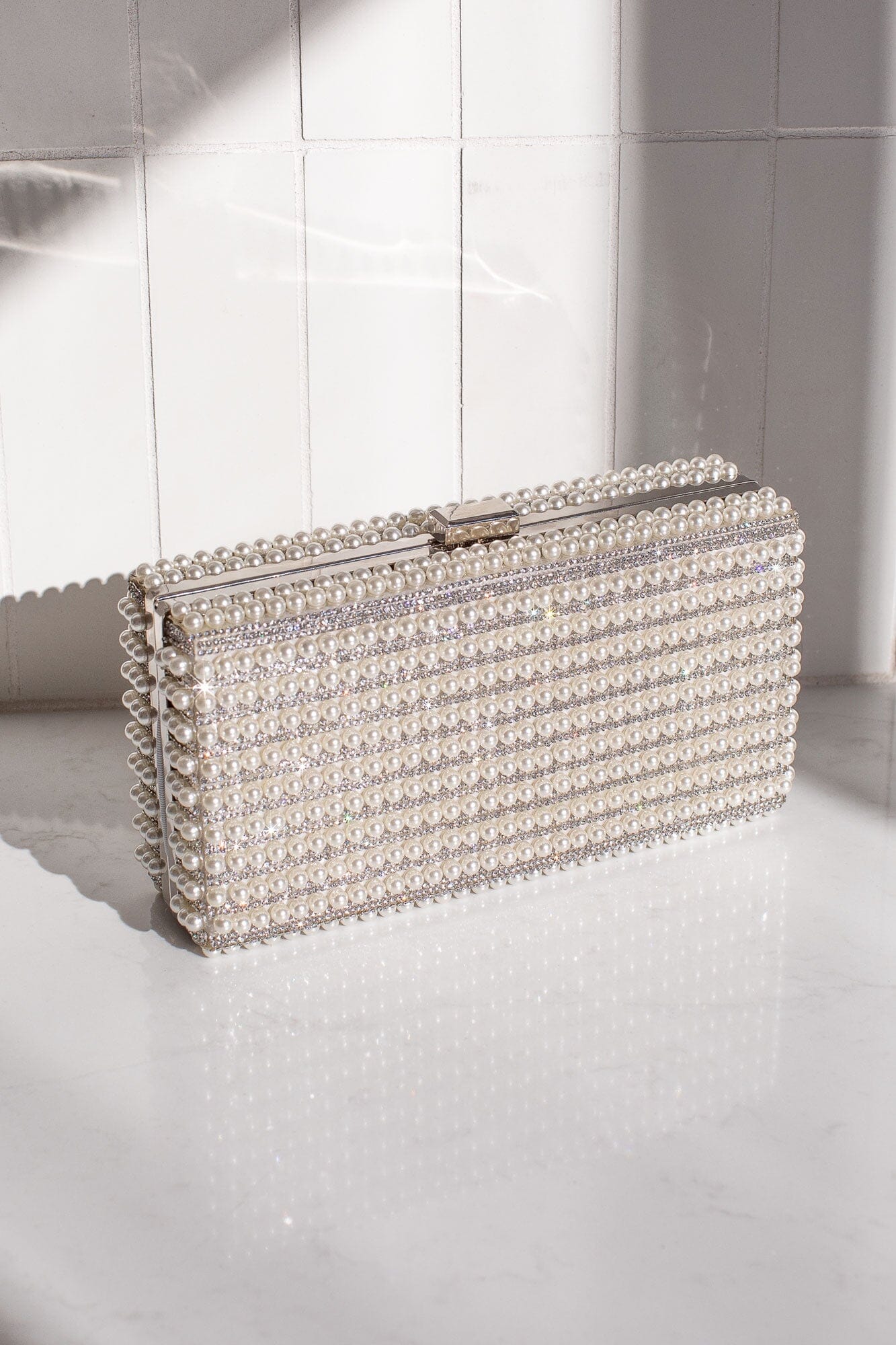 Silver Pearl Purse