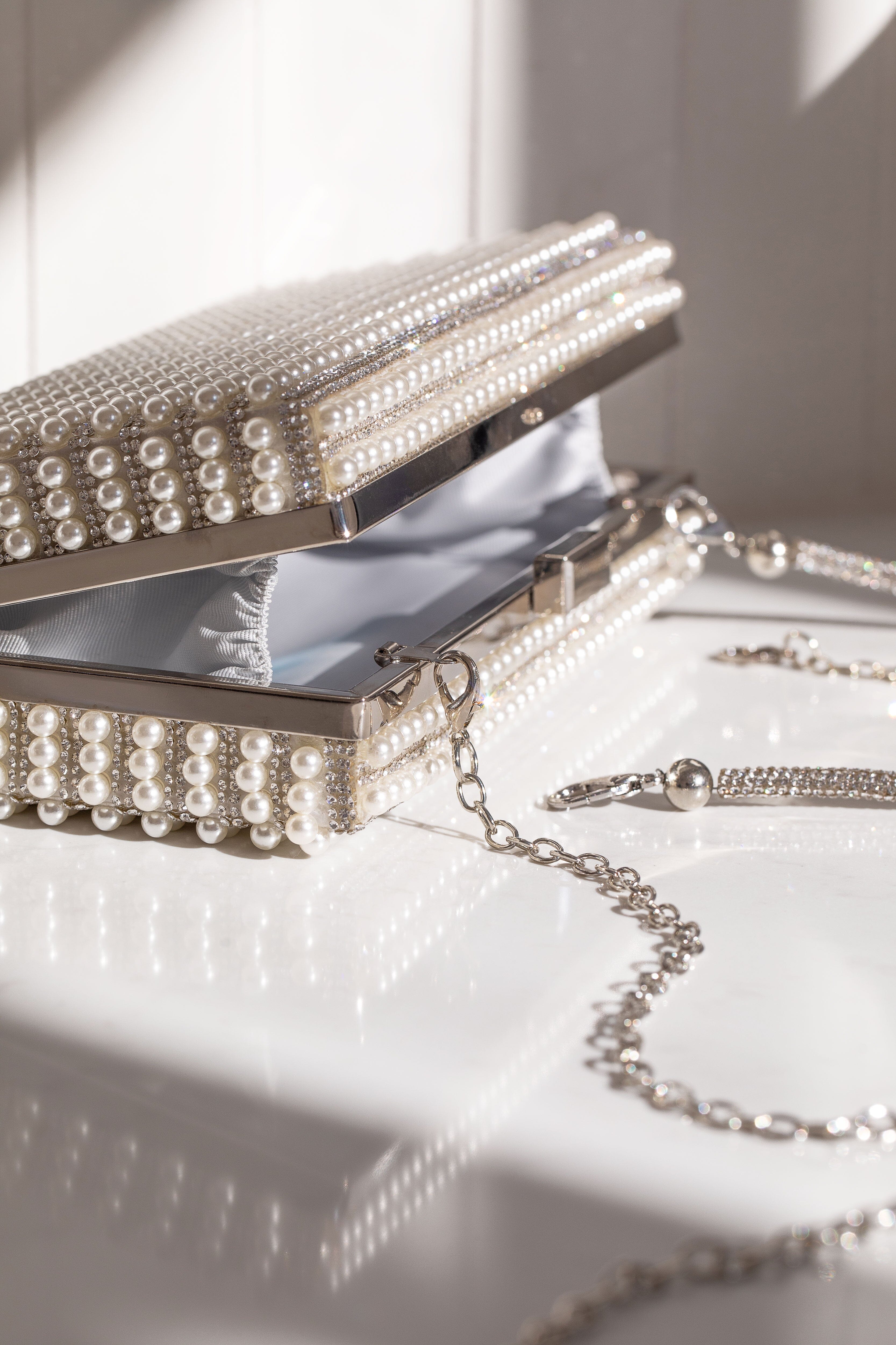 Silver Pearl Purse