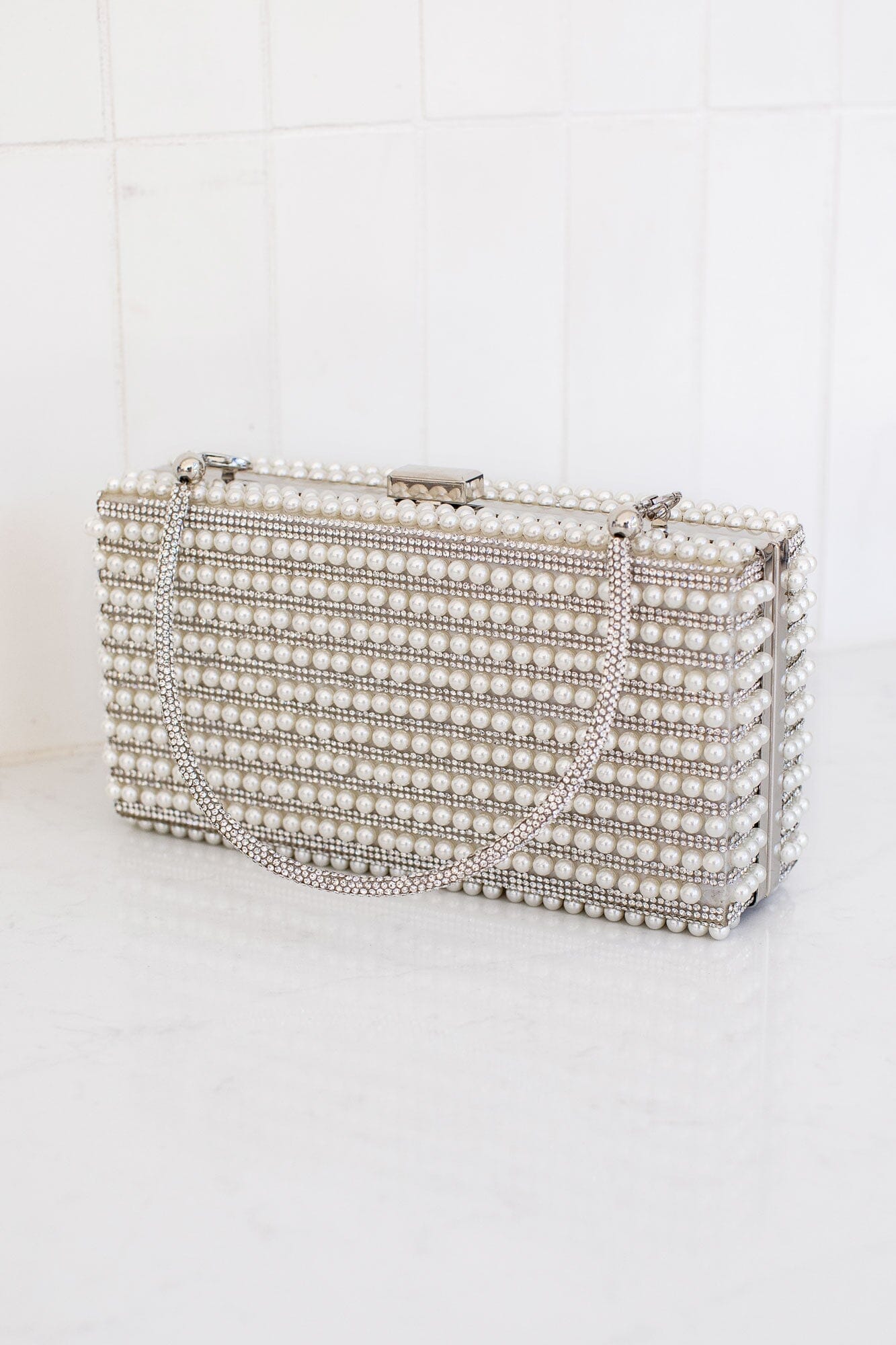 Silver Pearl Purse