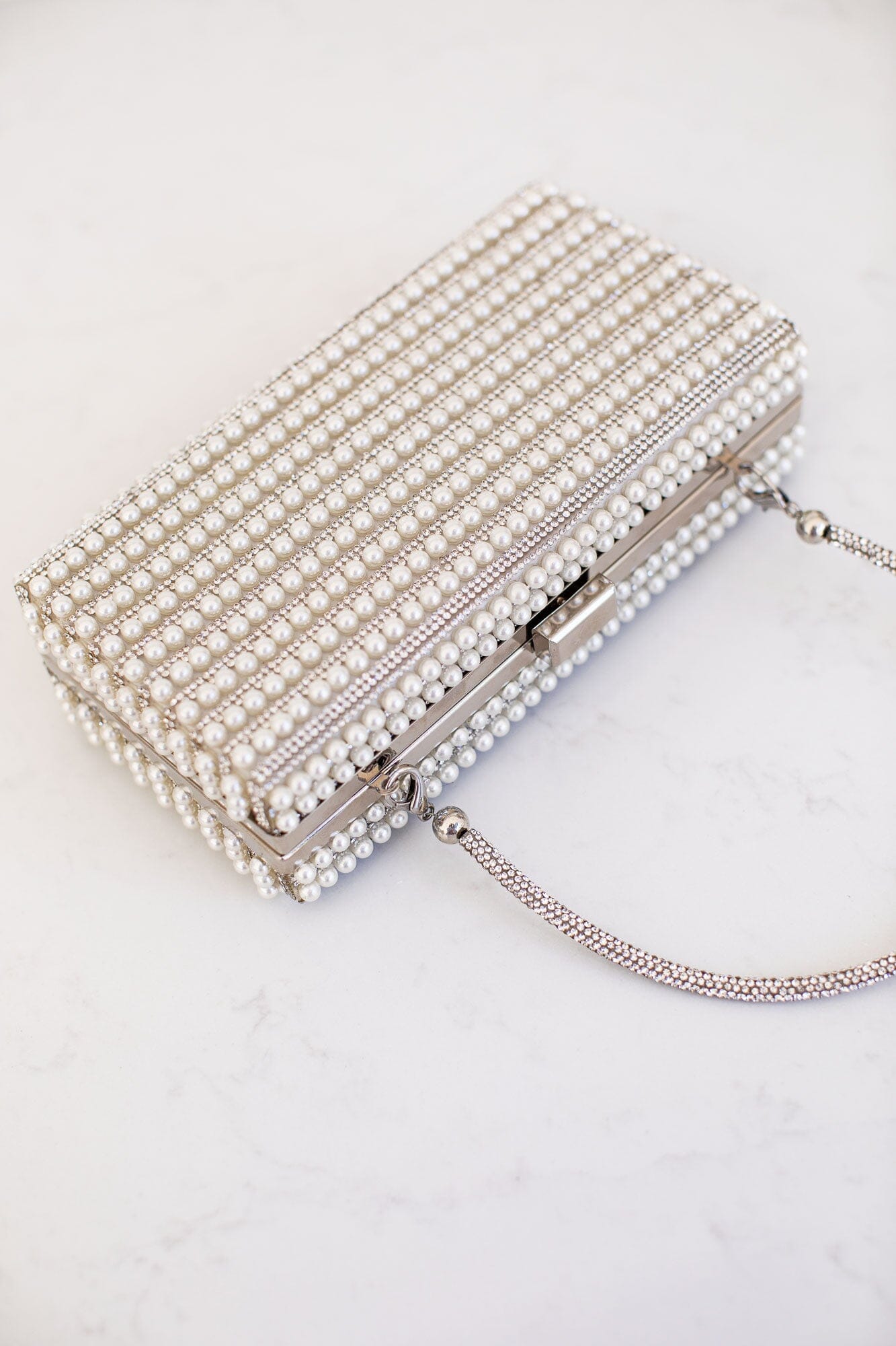 Silver Pearl Purse