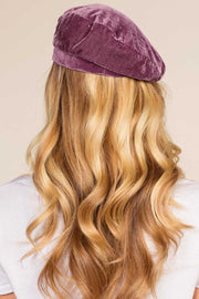 Lavender Velvet Baret Hat
