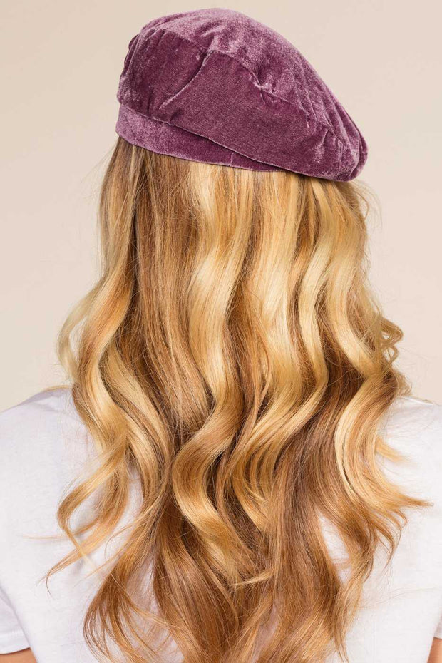 Lavender Velvet Baret Hat