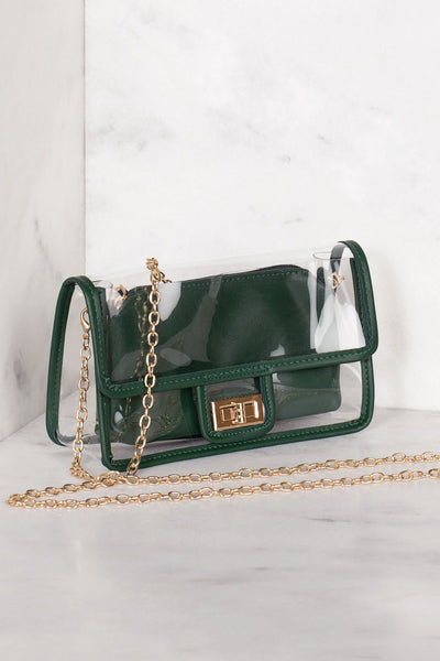 Transparent Green Cross Body Purse