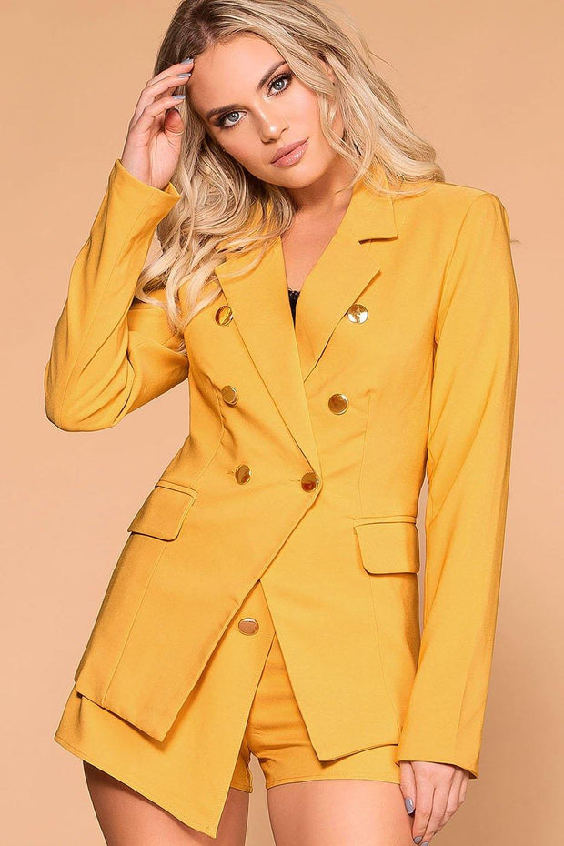 Get To It Mustard Blazer