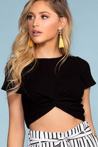 Kourtney Twist Top - Black | Active Basic