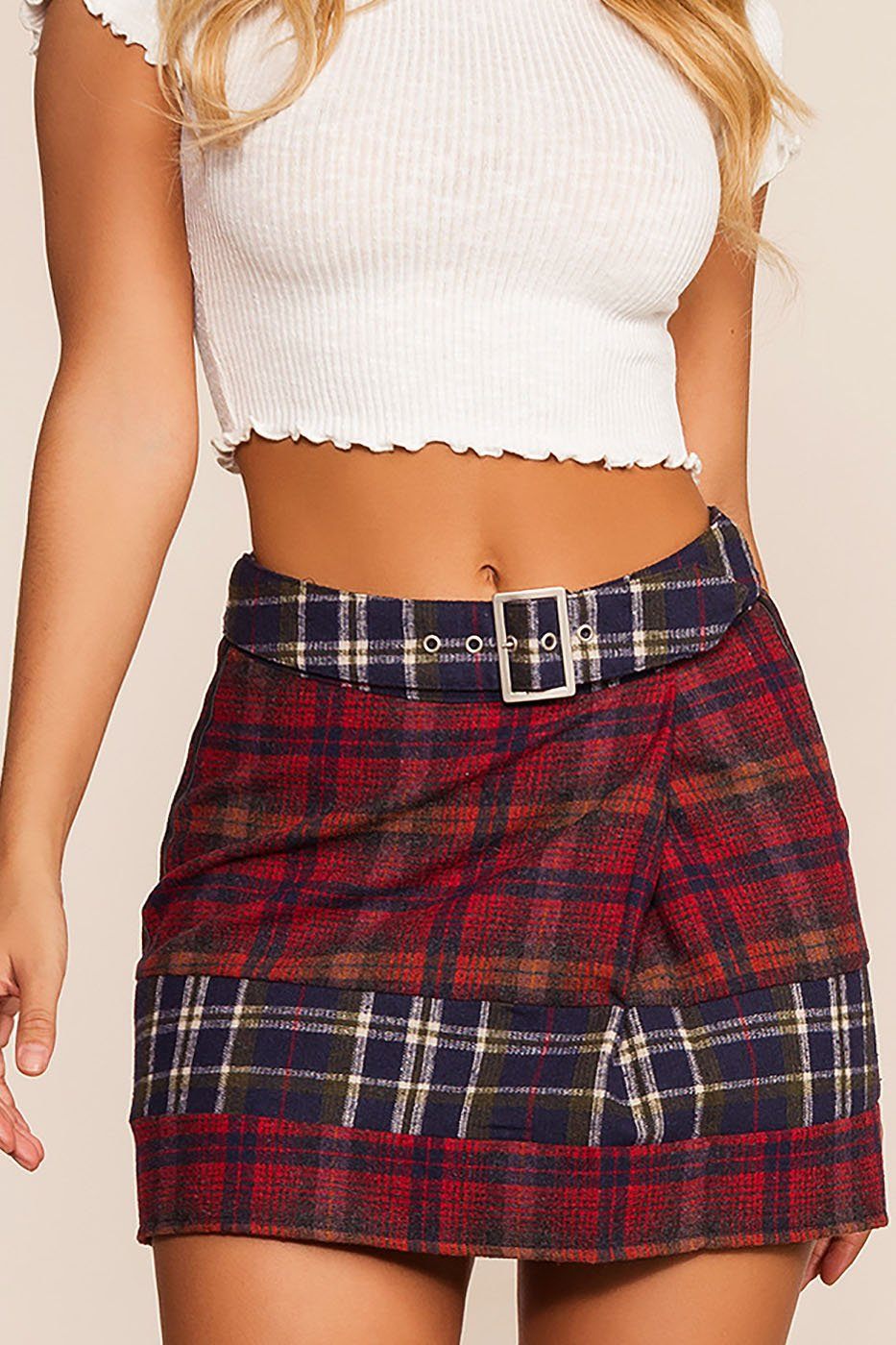 Tartan skirt online shop cheap
