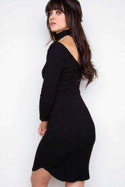 Dresses - Girl Talk Choker Dress - Black