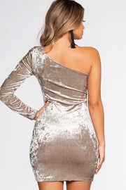 Dresses - Raquel Velvet Dress - Champagne
