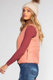 Jackets - Pinetop Quilted Vest - Blush