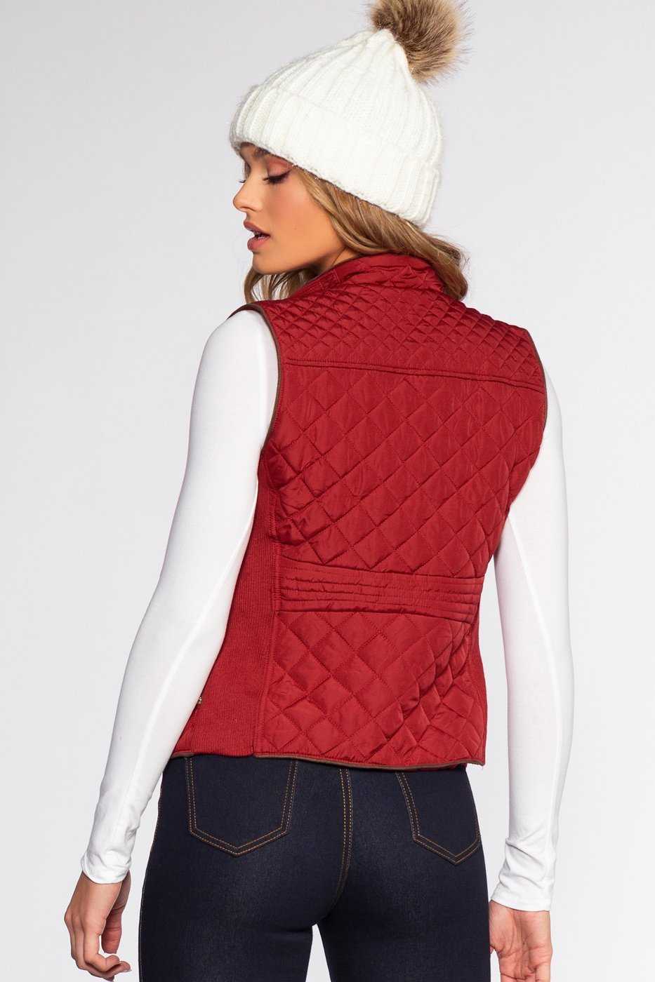 Jackets - Pinetop Quilted Vest - Burgundy