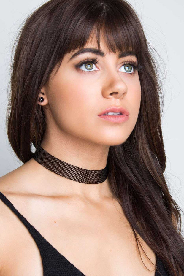 Jewelry - Vibrant Mesh Choker Set - Black