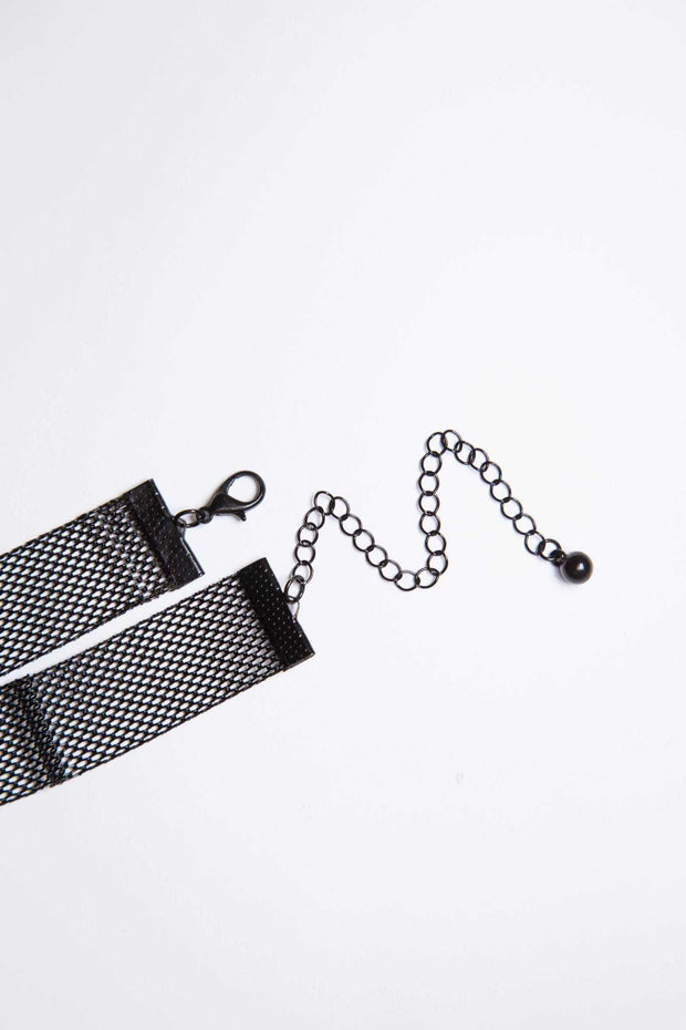 Jewelry - Vibrant Mesh Choker Set - Black
