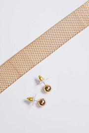 Jewelry - Vibrant Mesh Choker Set - Gold
