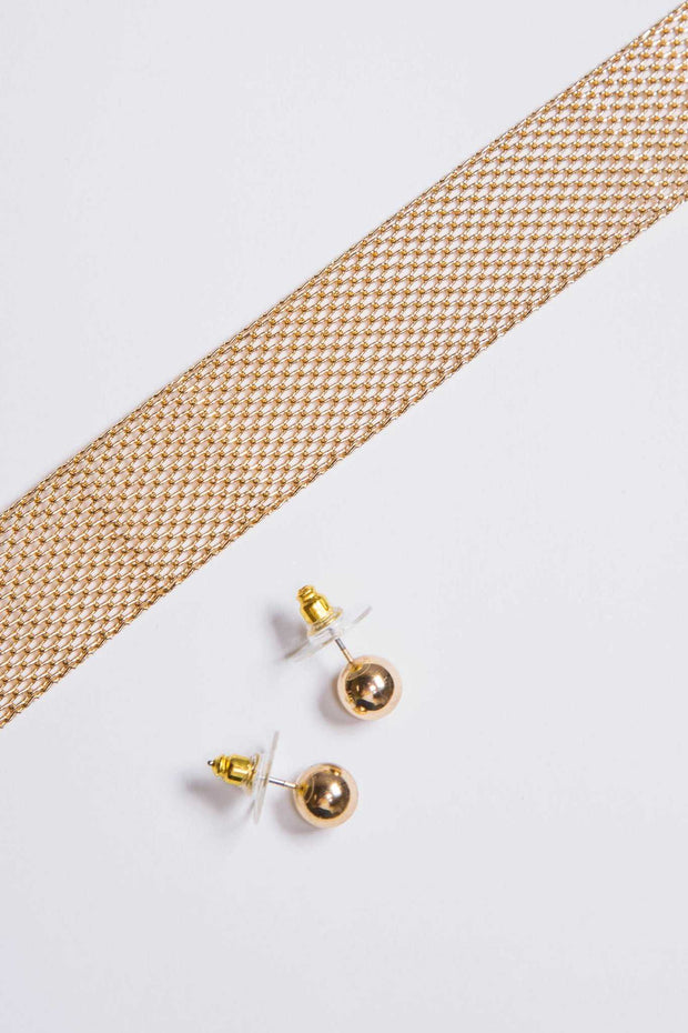 Jewelry - Vibrant Mesh Choker Set - Gold