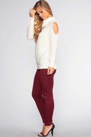 Pants - Sadie Ponte Pants - Burgundy