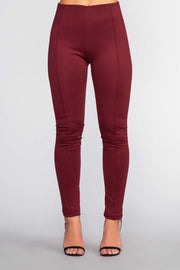 Pants - Sadie Ponte Pants - Burgundy