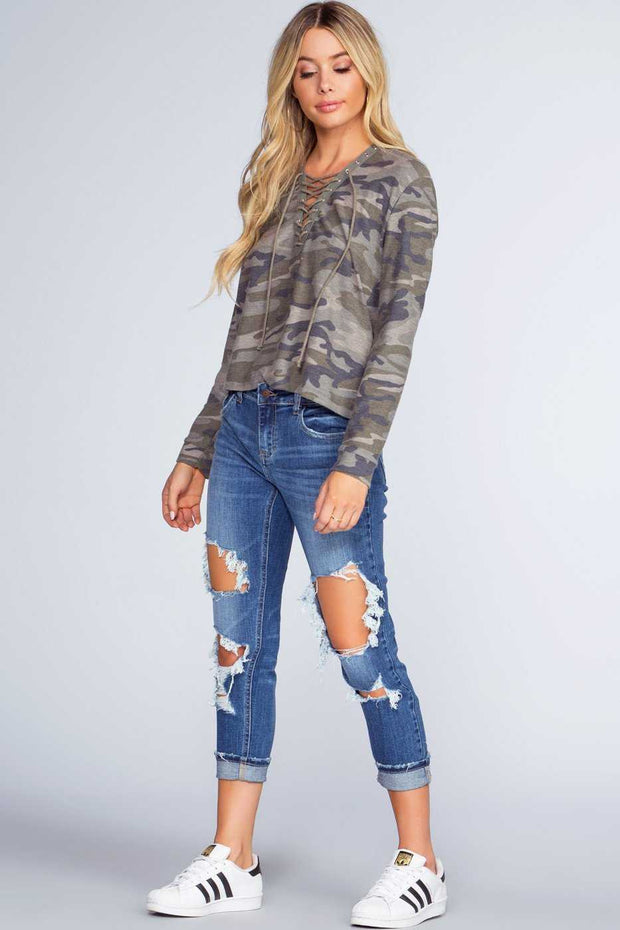 Pants - Tisdale Distressed Boyfriend Jeans - Indigo