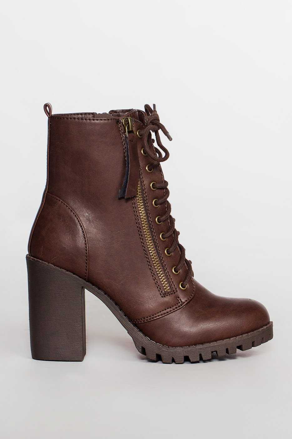 Brown Edge Of Life Combat Boots
