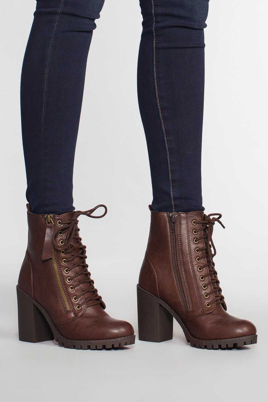 Brown Edge Of Life Combat Boots