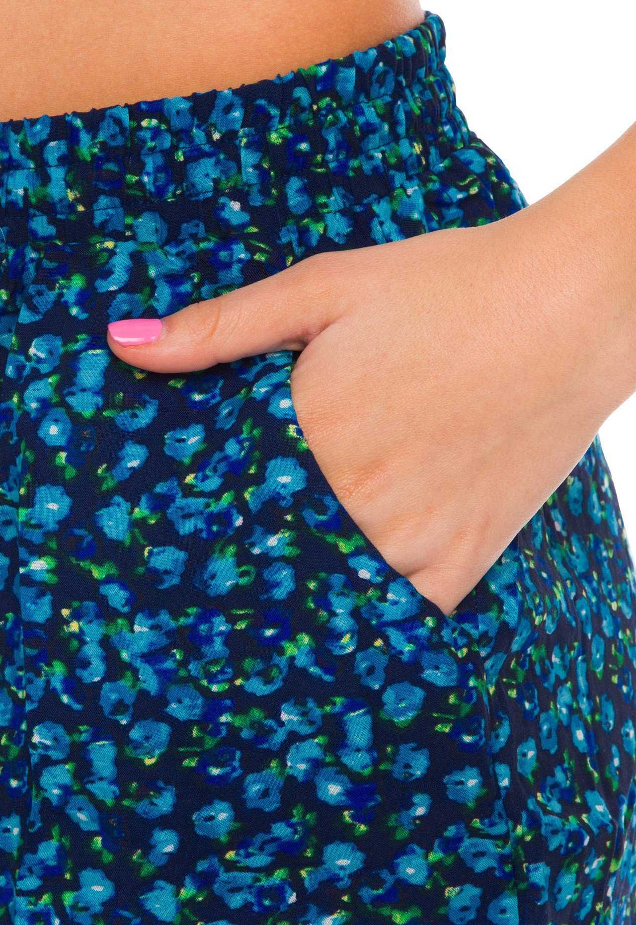 Shorts - Later Girl Floral Shorts In Blue