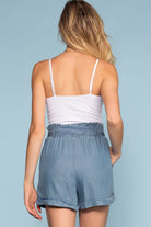 Shorts - Tate High Waist Chambray Shorts