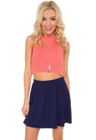 Tops - Bettie Knit Crop Top In Coral