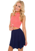 Tops - Bettie Knit Crop Top In Coral