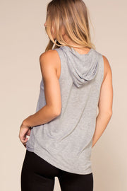 Gray Hoodie Top
