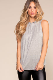 Gray Hoodie Top