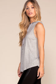 Gray Hoodie Top