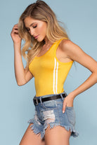 Yellow Striped Tank Top