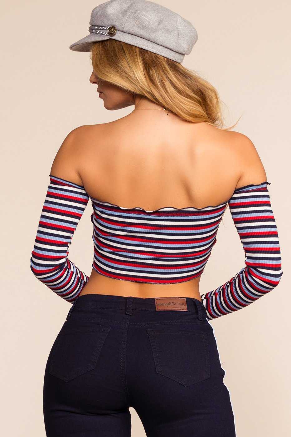 Tops - I Stripe You Not Top - Blue