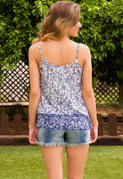 Tops - Maira Print Top - Blue