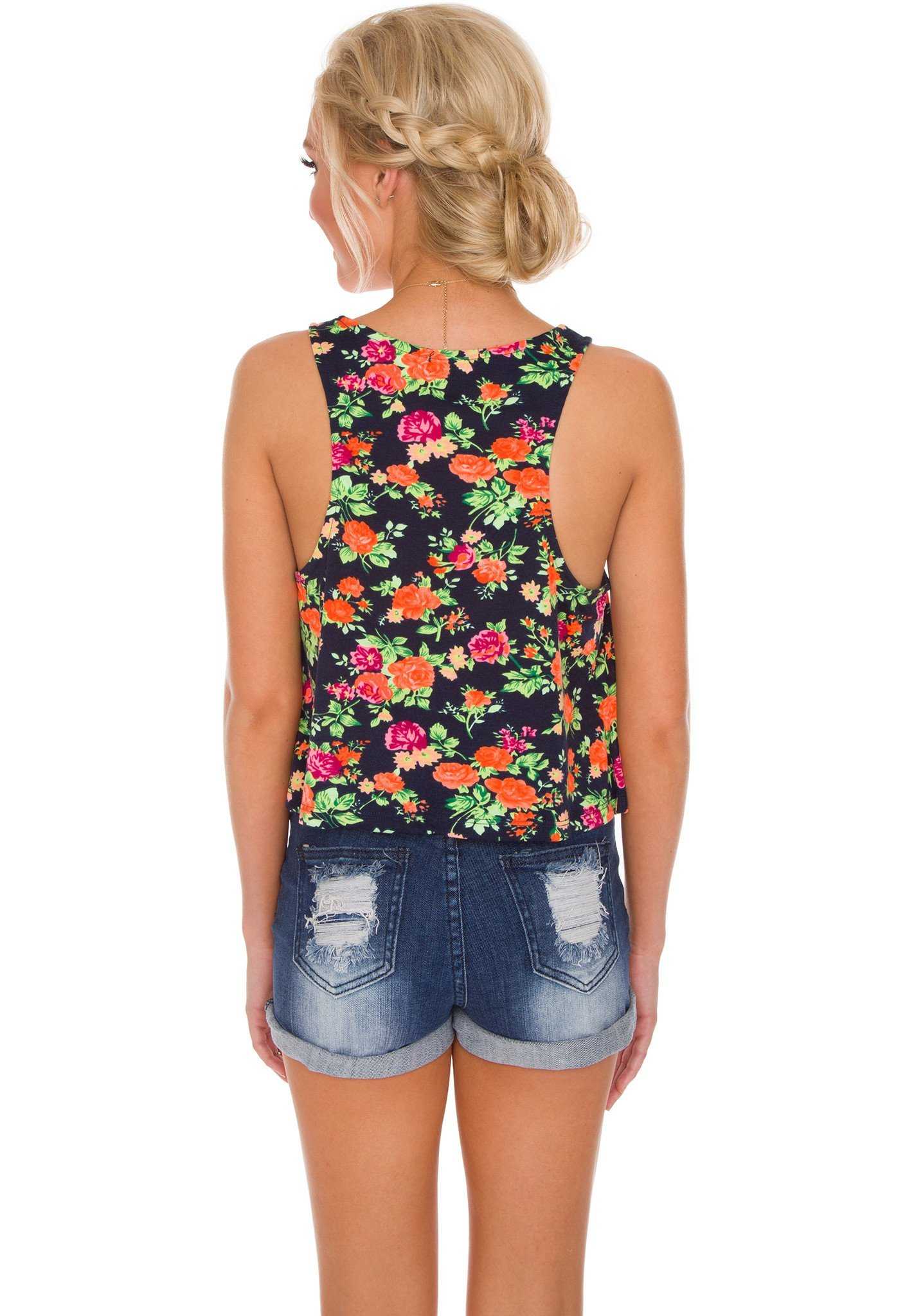 Tops - Panama Floral Crop Top